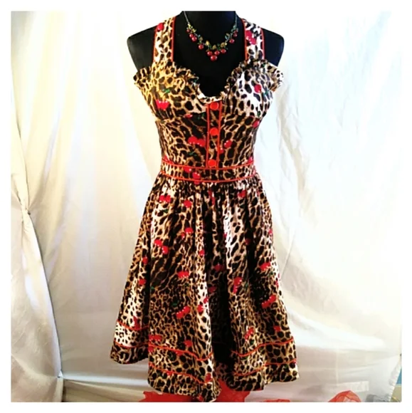 Voodoo Vixen Leopard Print Midi Dress - Picture 4 of 10